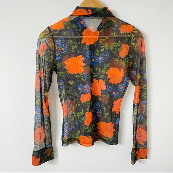 Floral Printed Top in net - Picture 5 of 7